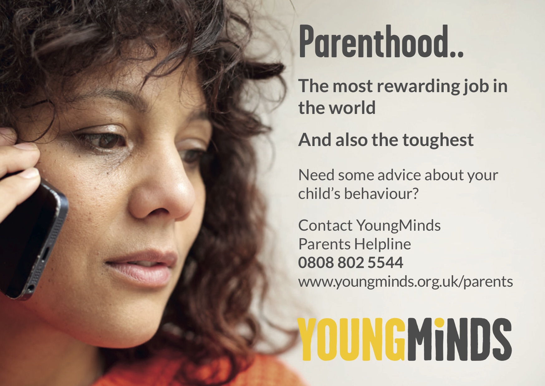 parents helpline postcard